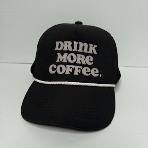 Drink More Coffee Trucker Hat Men One Size Dutch Bros Cap